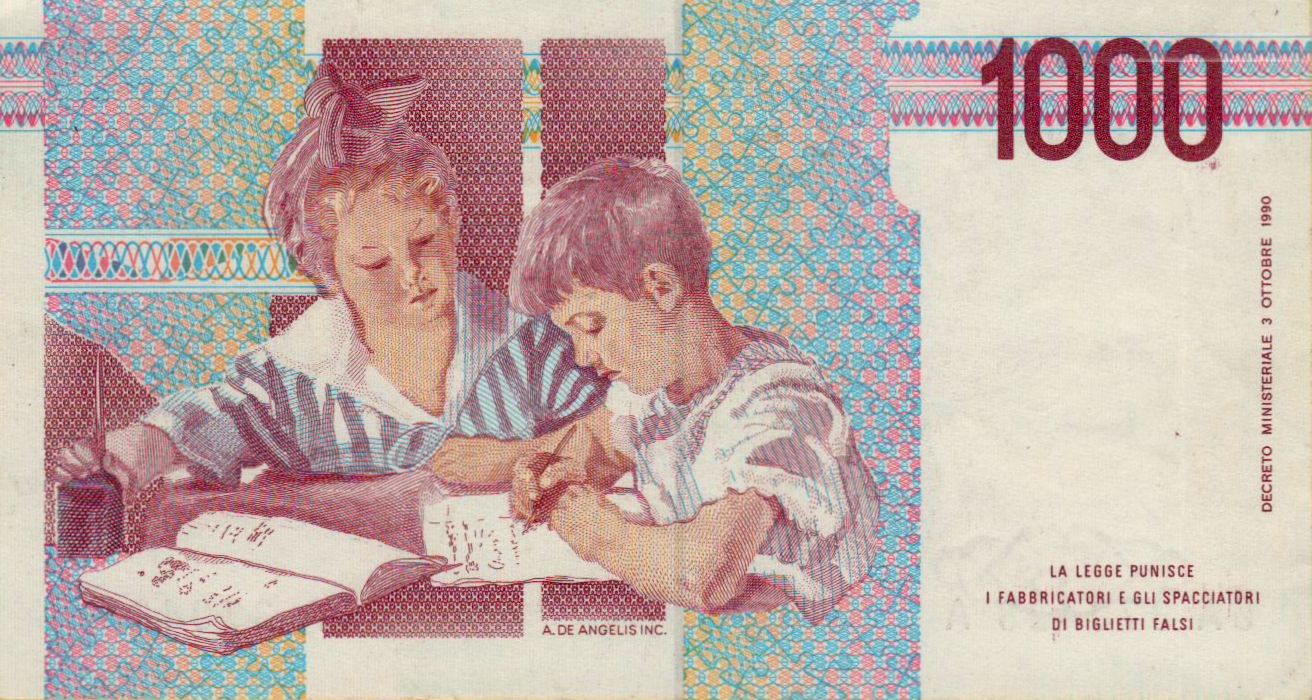 Italy 1000 1990 VF P-114/a